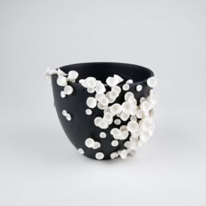 Black & White Lichen Vessel